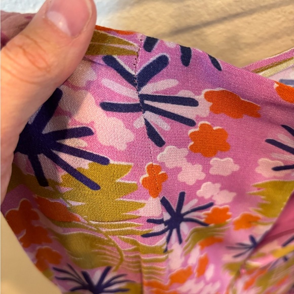 Vera Wang x Anthropologie Pink and Orange Floral Midi Skirt - Picture 11 of 15